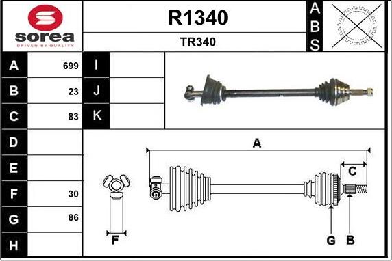 SNRA R1340 - Pogonska osovina www.molydon.hr