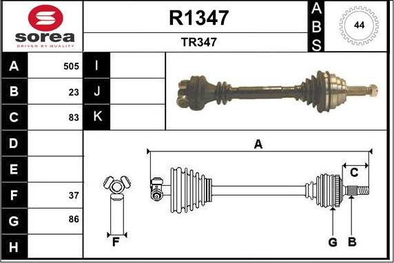 SNRA R1347 - Pogonska osovina www.molydon.hr