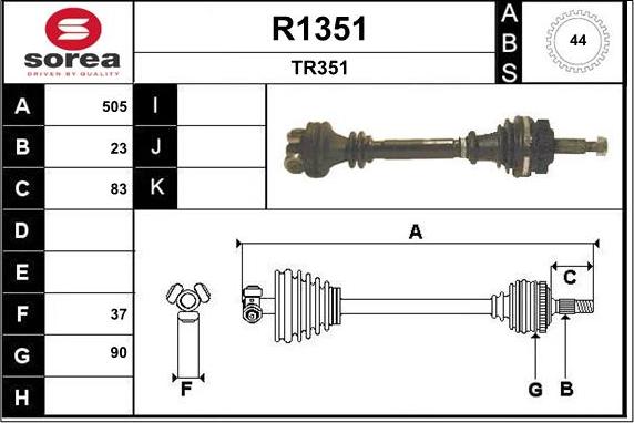 SNRA R1351 - Pogonska osovina www.molydon.hr