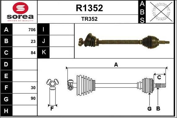 SNRA R1352 - Pogonska osovina www.molydon.hr