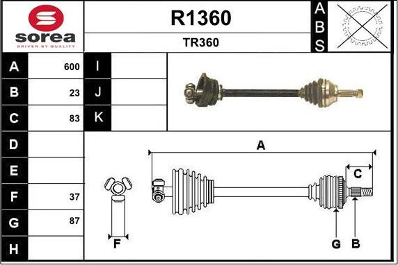 SNRA R1360 - Pogonska osovina www.molydon.hr