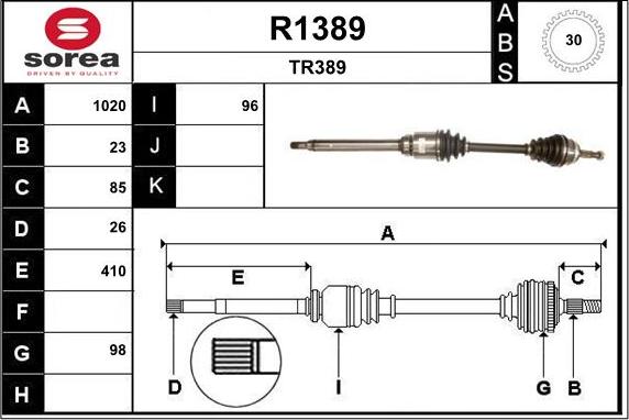 SNRA R1389 - Pogonska osovina www.molydon.hr