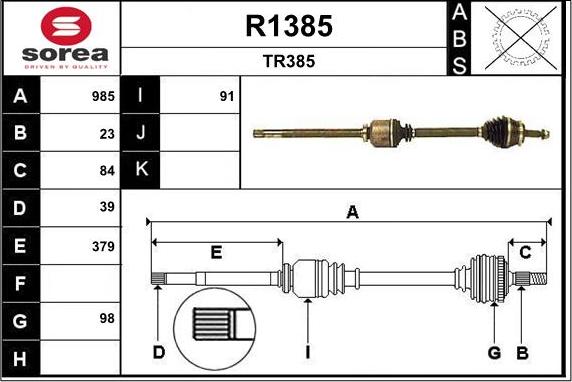 SNRA R1385 - Pogonska osovina www.molydon.hr