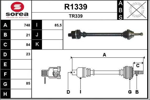 SNRA R1339 - Pogonska osovina www.molydon.hr