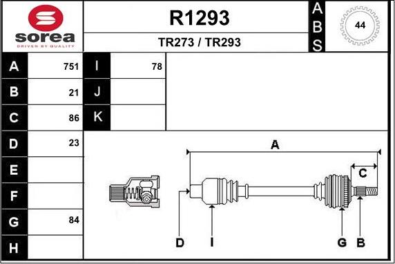 SNRA R1293 - Pogonska osovina www.molydon.hr