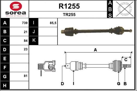 SNRA R1255 - Pogonska osovina www.molydon.hr