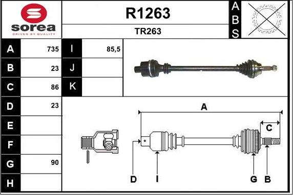 SNRA R1263 - Pogonska osovina www.molydon.hr