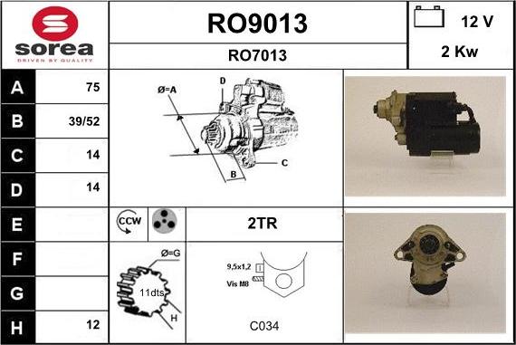 SNRA RO9013 - Starter www.molydon.hr