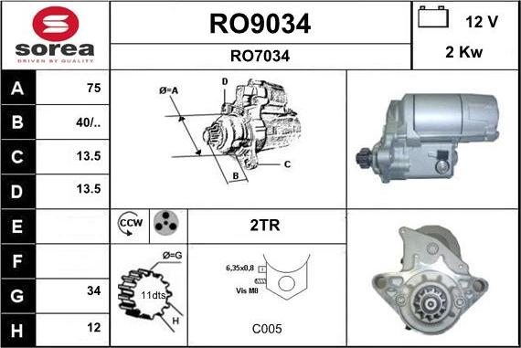 SNRA RO9034 - Starter www.molydon.hr