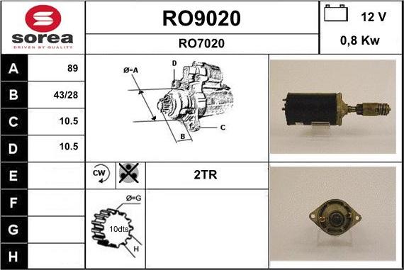 SNRA RO9020 - Starter www.molydon.hr