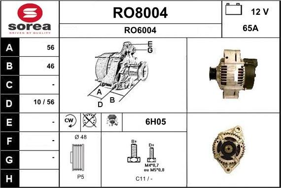 SNRA RO8004 - Alternator www.molydon.hr