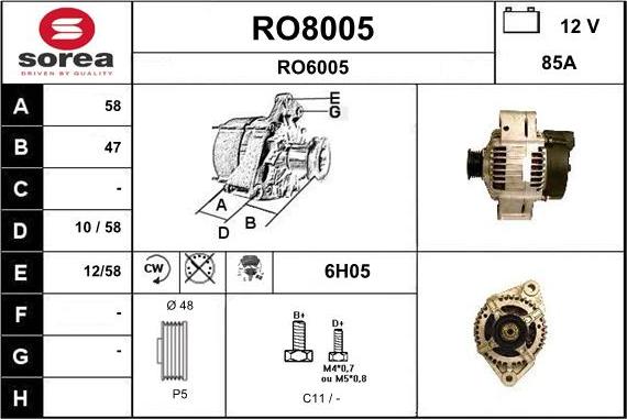 SNRA RO8005 - Alternator www.molydon.hr