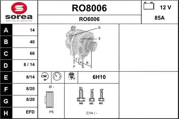 SNRA RO8006 - Alternator www.molydon.hr