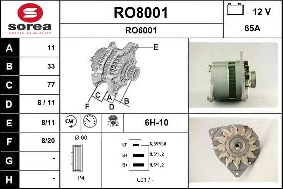 SNRA RO8001 - Alternator www.molydon.hr