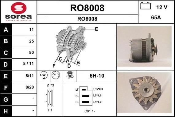 SNRA RO8008 - Alternator www.molydon.hr