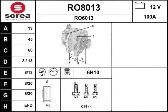 SNRA RO8013 - Alternator www.molydon.hr