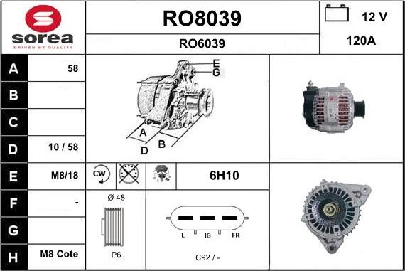 SNRA RO8039 - Alternator www.molydon.hr