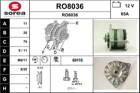 SNRA RO8036 - Alternator www.molydon.hr