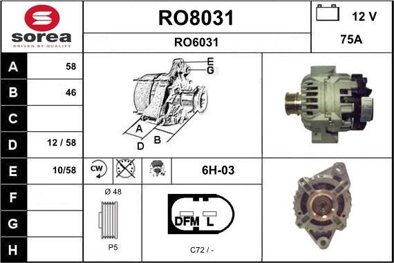 SNRA RO8031 - Alternator www.molydon.hr