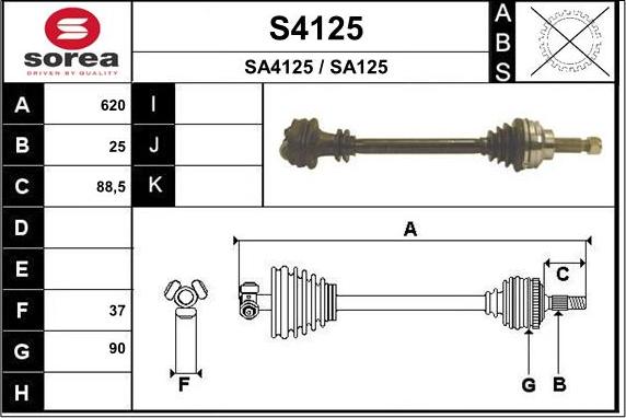 SNRA S4125 - Pogonska osovina www.molydon.hr