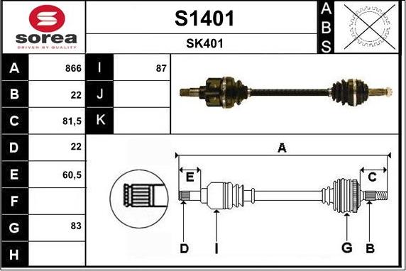 SNRA S1401 - Pogonska osovina www.molydon.hr