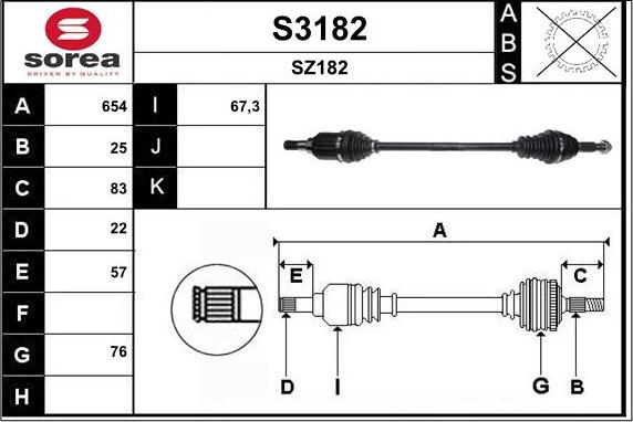 SNRA S3182 - Pogonska osovina www.molydon.hr