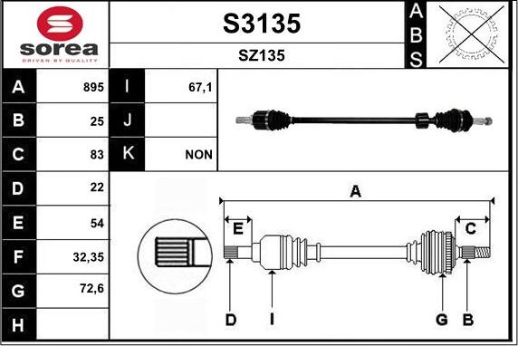 SNRA S3135 - Pogonska osovina www.molydon.hr