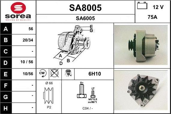 SNRA SA8005 - Alternator www.molydon.hr