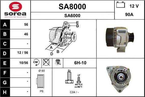 SNRA SA8000 - Alternator www.molydon.hr