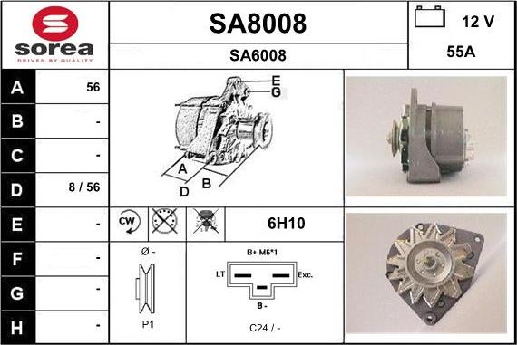 SNRA SA8008 - Alternator www.molydon.hr