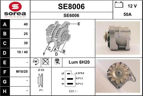 SNRA SE8006 - Alternator www.molydon.hr