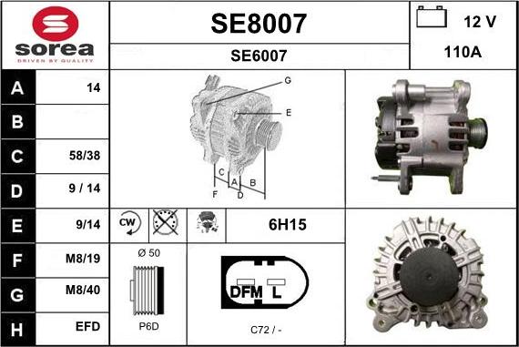 SNRA SE8007 - Alternator www.molydon.hr