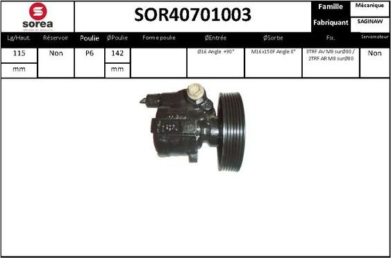 SNRA SOR40701003 - Hidraulična pumpa, upravljanje www.molydon.hr