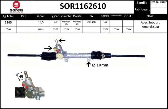 SNRA SOR1162610 - upravljački mehanizam www.molydon.hr