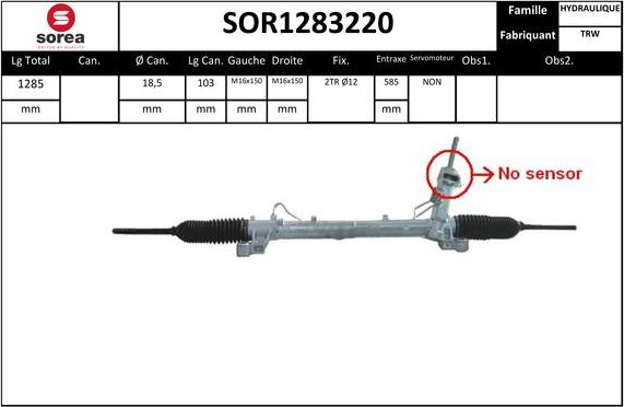 SNRA SOR1283220 - upravljački mehanizam www.molydon.hr