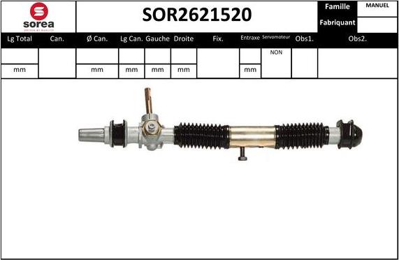 SNRA SOR2621520 - upravljački mehanizam www.molydon.hr