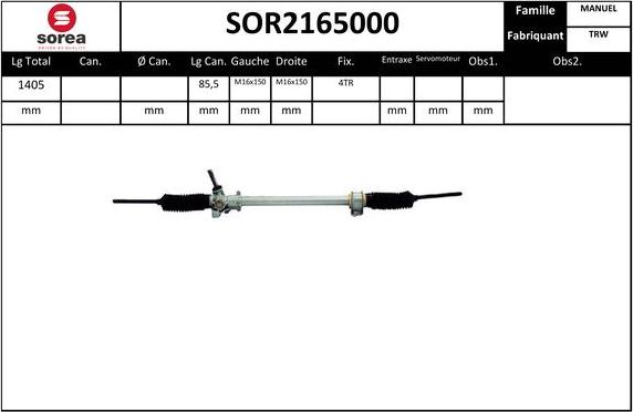 SNRA SOR2165000 - upravljački mehanizam www.molydon.hr