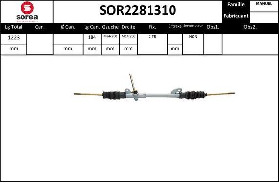 SNRA SOR2281310 - upravljački mehanizam www.molydon.hr