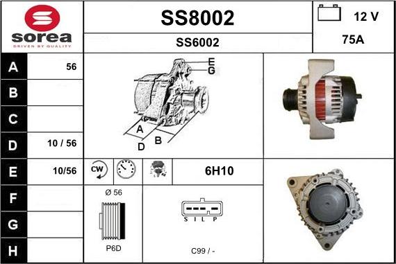 SNRA SS8002 - Alternator www.molydon.hr