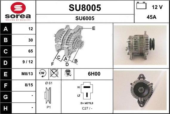 SNRA SU8005 - Alternator www.molydon.hr