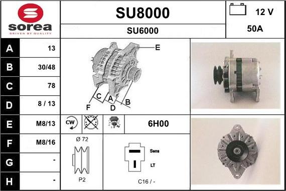 SNRA SU8000 - Alternator www.molydon.hr