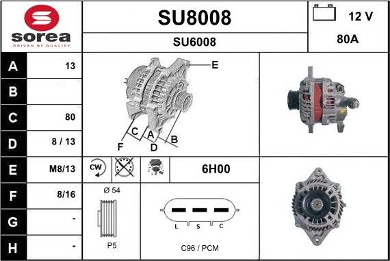 SNRA SU8008 - Alternator www.molydon.hr