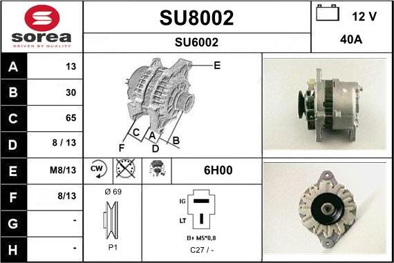 SNRA SU8002 - Alternator www.molydon.hr