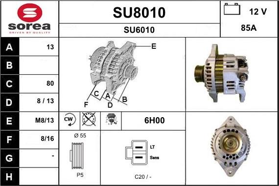 SNRA SU8010 - Alternator www.molydon.hr