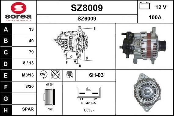 SNRA SZ8009 - Alternator www.molydon.hr