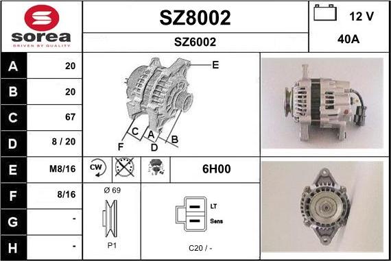 SNRA SZ8002 - Alternator www.molydon.hr