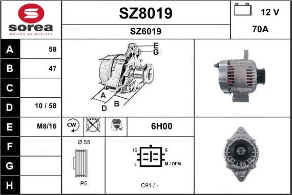 SNRA SZ8019 - Alternator www.molydon.hr