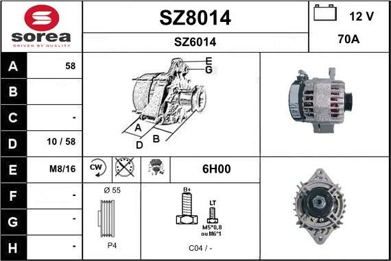 SNRA SZ8014 - Alternator www.molydon.hr