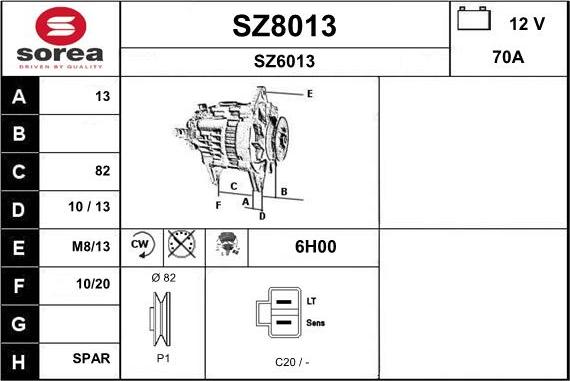 SNRA SZ8013 - Alternator www.molydon.hr