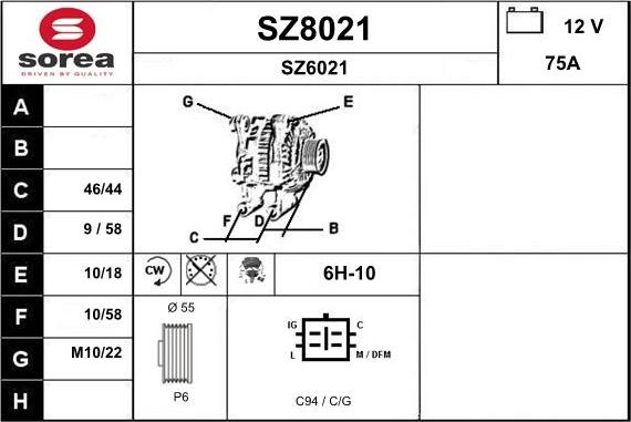 SNRA SZ8021 - Alternator www.molydon.hr